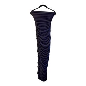 Runaway The Label Kendall Ruched Midi Dress in Black Size XS